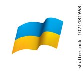 ukraine flag  vector... | Shutterstock .eps vector #1021481968