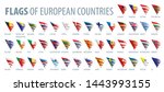 set of flags of europe. vector... | Shutterstock .eps vector #1443993155