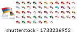 national flags of asian... | Shutterstock .eps vector #1733236952