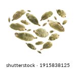 cardamom pods in the shape of a ... | Shutterstock . vector #1915838125