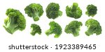 A set of broccoli. isolated on...