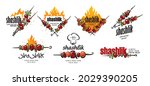 a set of vector logos with a... | Shutterstock .eps vector #2029390205
