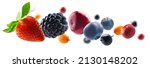many different berries in the... | Shutterstock . vector #2130148202