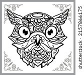 cute owl head cartoon zentangle ... | Shutterstock .eps vector #2157866175