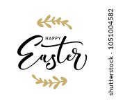 happy easter hand drawn... | Shutterstock .eps vector #1051004582