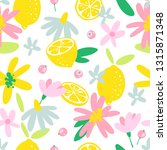 summer fruit seamless pattern... | Shutterstock .eps vector #1315871348