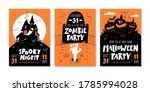 vector set of halloween party... | Shutterstock .eps vector #1785994028