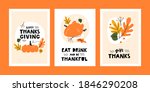 set of thanksgiving greeting... | Shutterstock .eps vector #1846290208