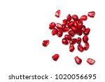 Pomegranate Seeds Isolated On...