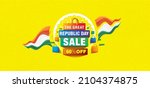 india republic day. sale offer... | Shutterstock .eps vector #2104374875