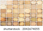 collection set old parchment... | Shutterstock .eps vector #2042674055