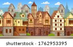 seamless pattern of medieval... | Shutterstock .eps vector #1762953395