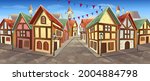  old city street with chalet... | Shutterstock .eps vector #2004884798