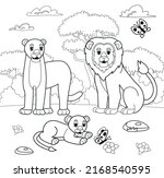 big coloring book with zoo... | Shutterstock .eps vector #2168540595