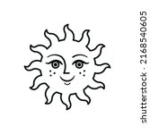 sun face symbol.vector... | Shutterstock .eps vector #2168540605