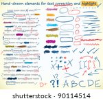 collection of hand drawn text... | Shutterstock .eps vector #90114514