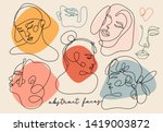 modern abstract faces.... | Shutterstock .eps vector #1419003872