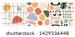set of three seamless patterns. ... | Shutterstock .eps vector #1429336448