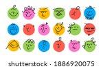 round abstract comic faces with ... | Shutterstock .eps vector #1886920075