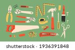 various working tools.... | Shutterstock .eps vector #1936391848