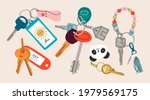 set of various keys with... | Shutterstock .eps vector #1979569175