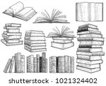 book collection illustration ... | Shutterstock .eps vector #1021324402