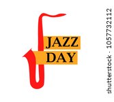 jazz day vector template design ... | Shutterstock .eps vector #1057732112