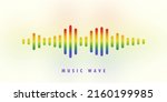 colorful sound wave equalizer.... | Shutterstock .eps vector #2160199985