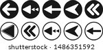 back arrow icon set vector... | Shutterstock .eps vector #1486351592