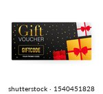 template gold gift card. promo... | Shutterstock .eps vector #1540451828