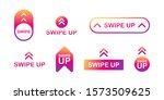 swipe up icon set isolated on... | Shutterstock .eps vector #1573509625