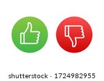 flat green button on red... | Shutterstock .eps vector #1724982955