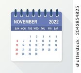 November 2022 Calendar Leaf....