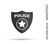police badge icon isolated on... | Shutterstock .eps vector #660654565