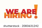 we are hiring. big fonts in... | Shutterstock .eps vector #2083631242