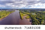 Aerial view up the Clyde over Clydebank towards Glasgow from the vicinity of the Erskine Bridge