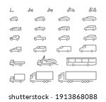big set outline icons  urban... | Shutterstock .eps vector #1913868088