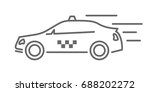 fast taxi icon | Shutterstock .eps vector #688202272