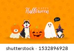 happy halloween greeting card... | Shutterstock .eps vector #1532896928