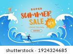 super summer sale vector... | Shutterstock .eps vector #1924324685