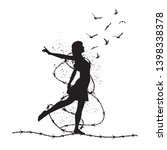 Freedom Concept.girl Silhouette ...