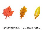 composition of autumn leaves 3d ... | Shutterstock . vector #2055367352
