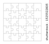 puzzle pieces isolated on white ... | Shutterstock .eps vector #1525522835