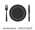 fork and knife  plate  symbol... | Shutterstock .eps vector #1541176625
