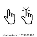 cursor hand icons  click ... | Shutterstock .eps vector #1899322402