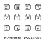 calendar vector icons. set of... | Shutterstock .eps vector #1922127398