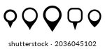 map pin icons set. location pin ... | Shutterstock .eps vector #2036045102