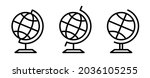 earth globe icons vector set... | Shutterstock .eps vector #2036105255