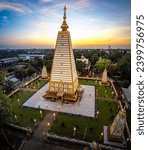 Small photo of Aerial view of Wat Phra That Nong Bua, in Ubon, Thailand