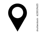 Location vector icon. Place symbol. GPS pictogram, flat vector sign isolated on white background. Simple vector illustration for graphic and web design.
